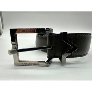 Versace Collection Mens‎ Dark Brown Leather Belt Size 38 95/110 Made in Italy
